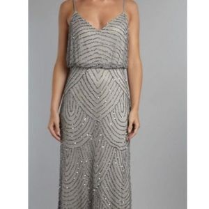 Adrianna Papell Art Deco beaded gown
